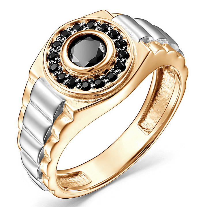 Кольцо, золото, фианит, К-0253